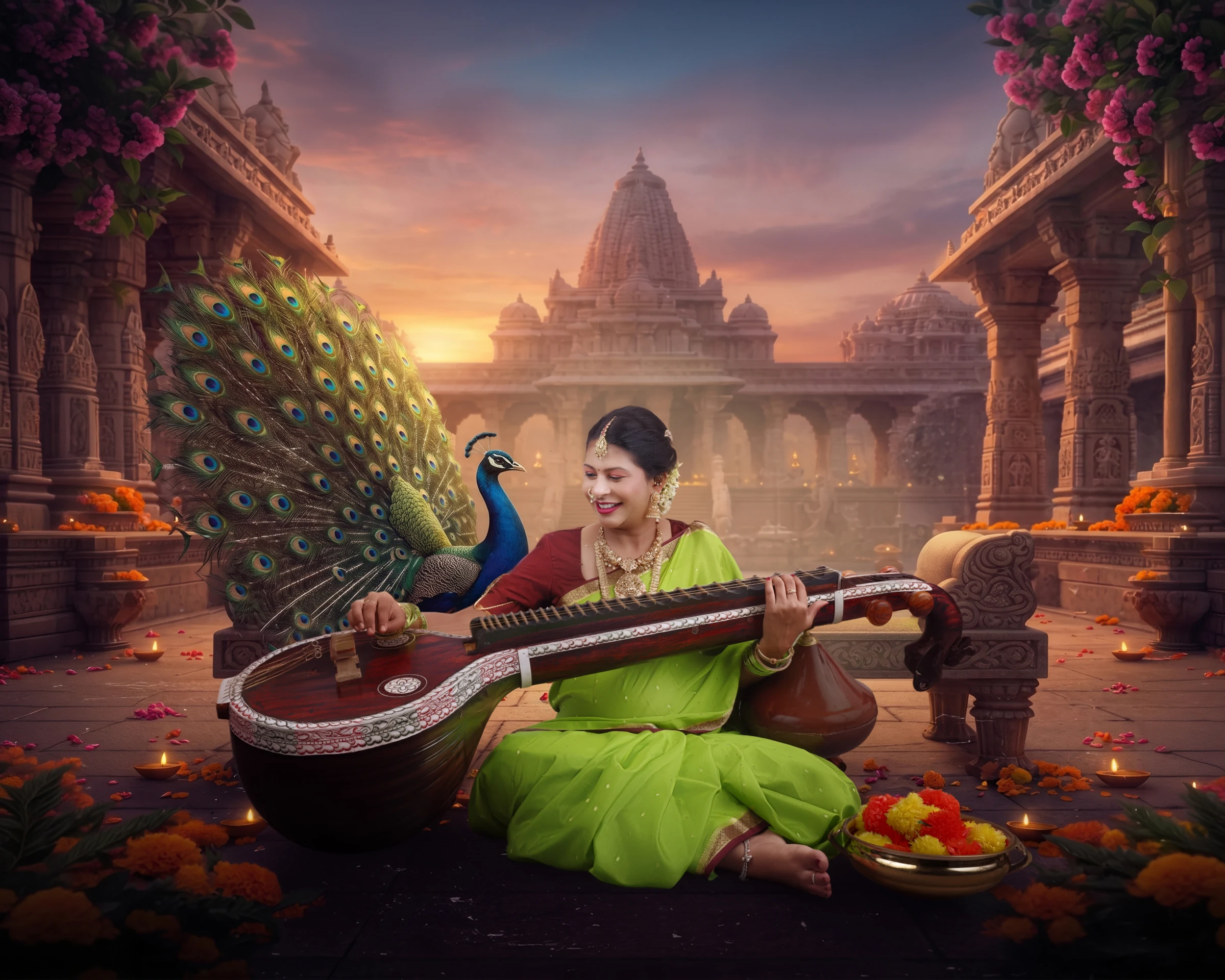 Saraswati at Sunset