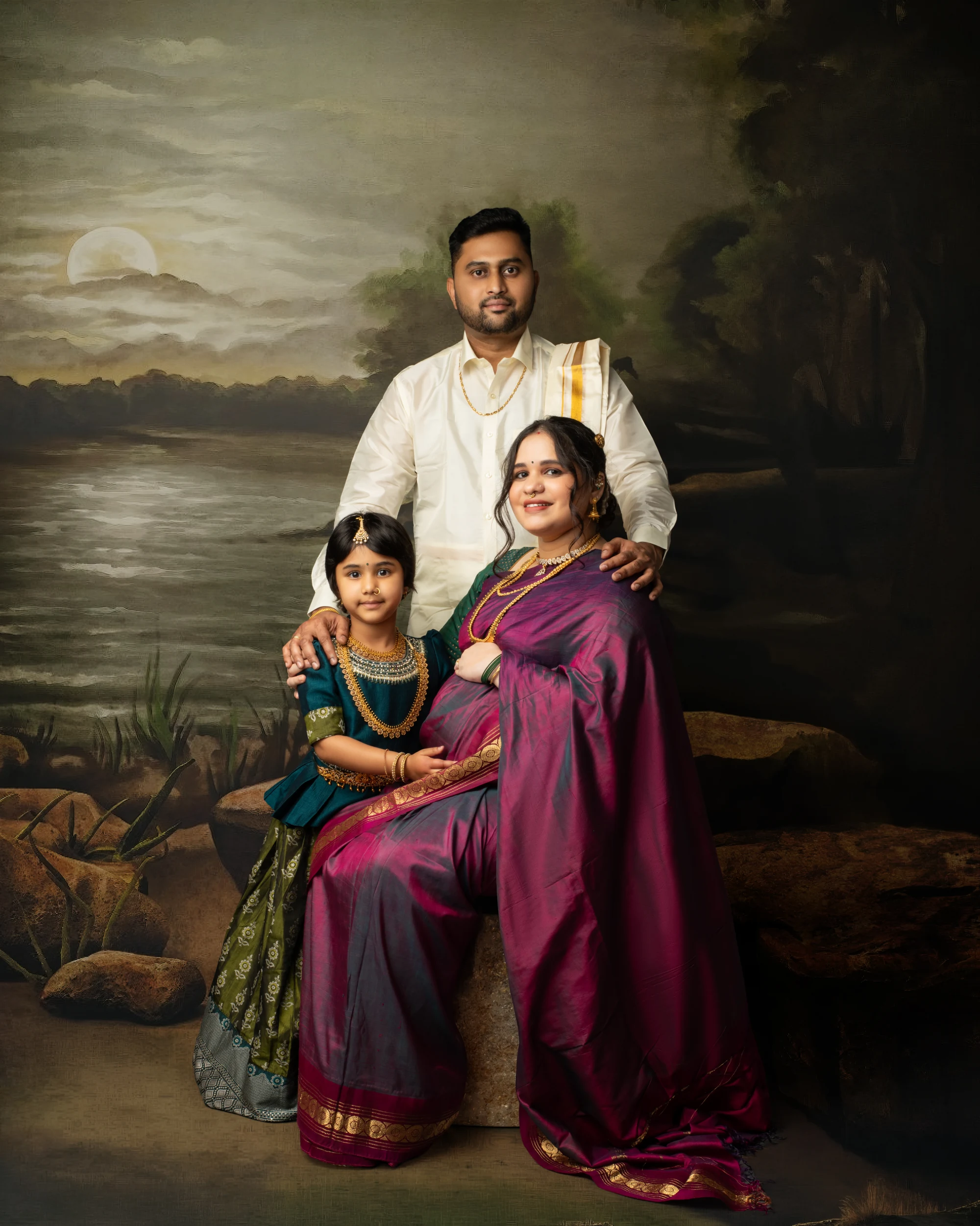 Family by the Lake