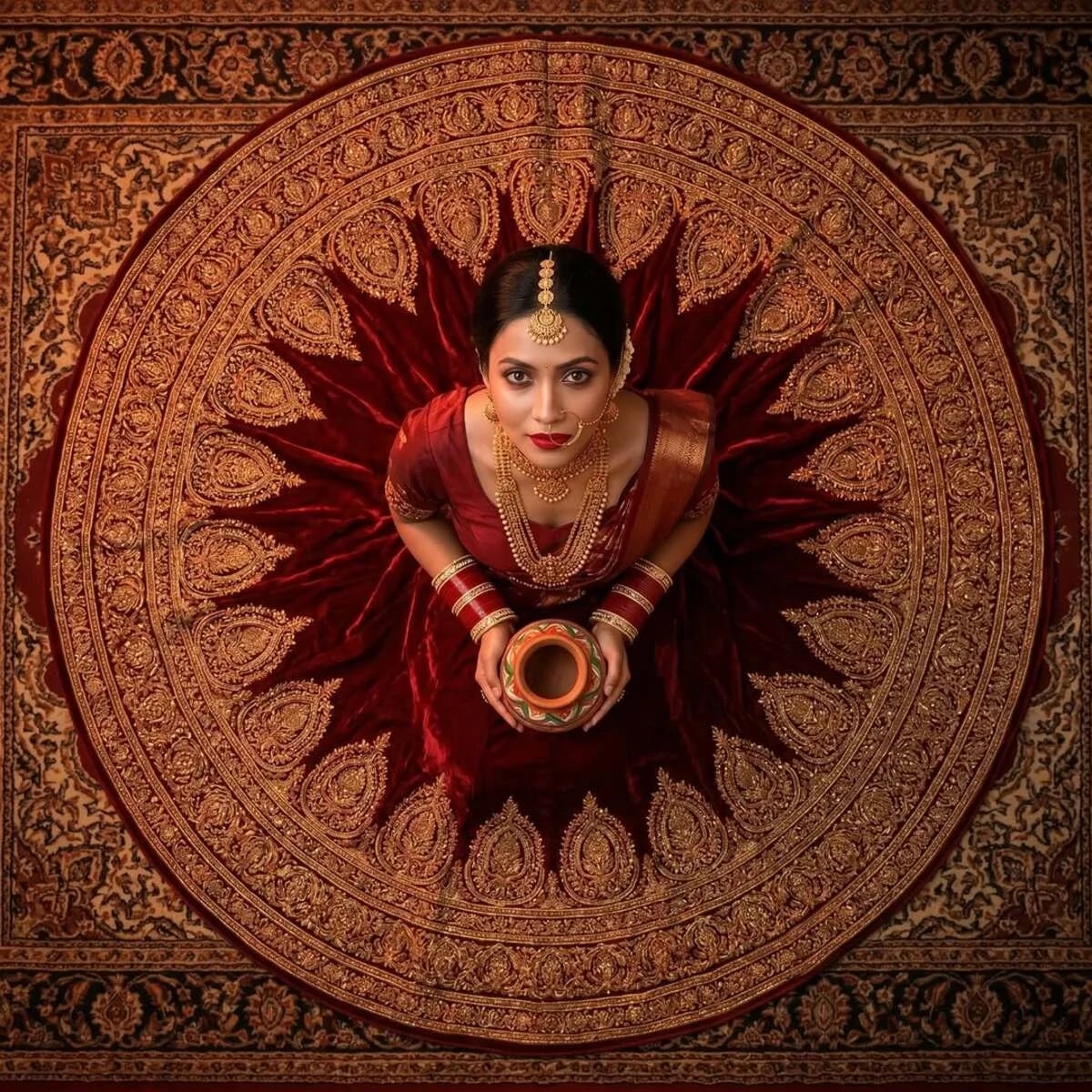 Crimson Mandala — Royal Portraits